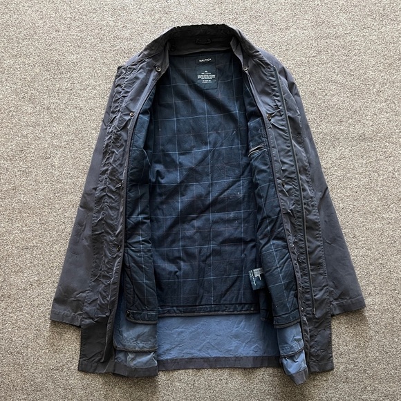 Nautica Anorak Parka Jacket Mens XL Removable Lining Grey Blue Cold Weather Coat - Picture 5 of 16